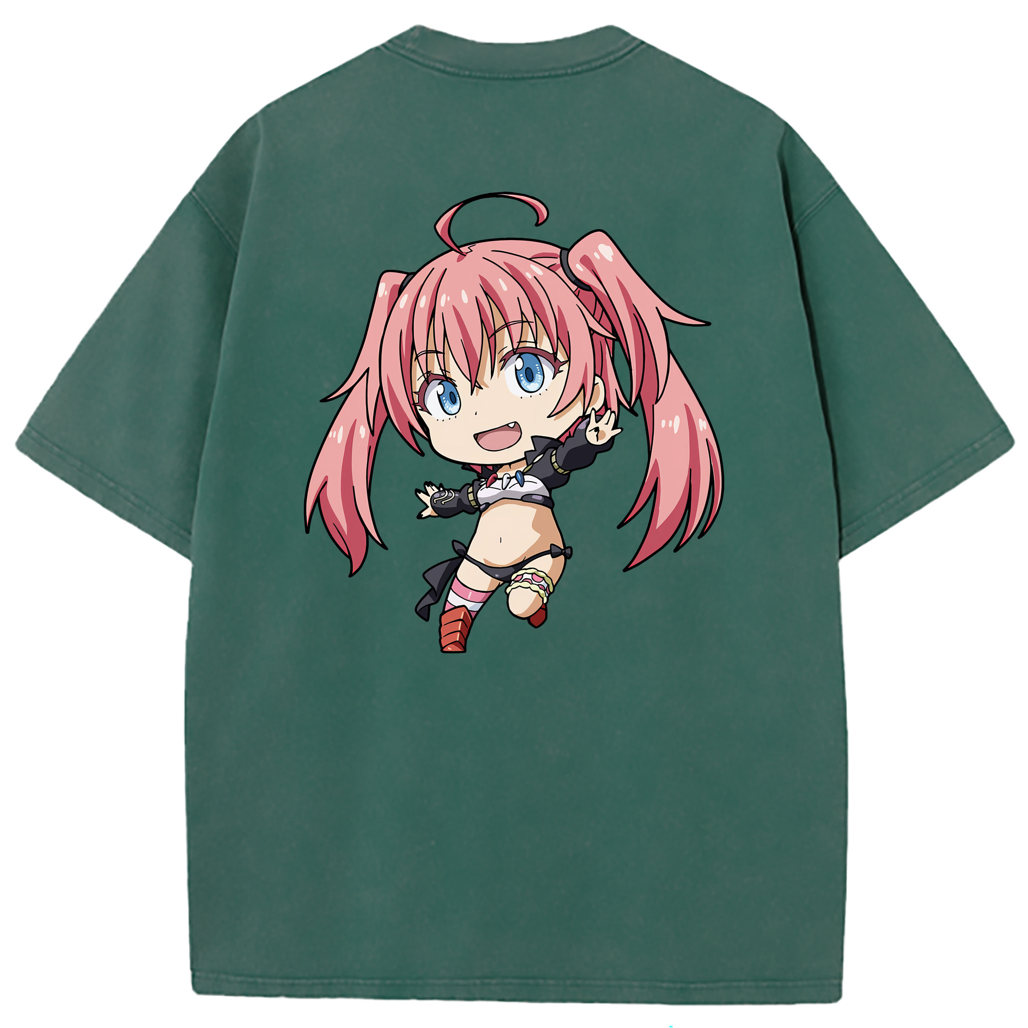 （画像用） 転スラ Regarding Reincarnated to Slime 綿100% ヴィンテージ風 半袖Tシャツ（背面プリント）